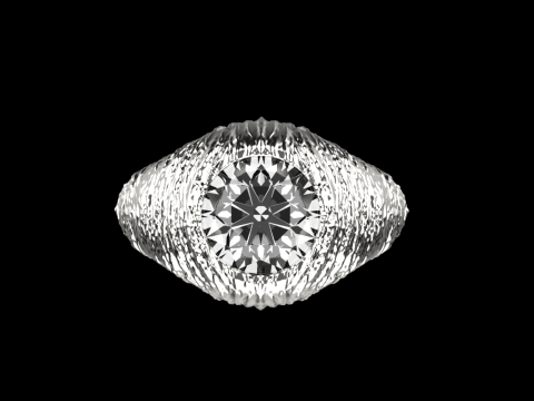 Texture signet ring model 907 3D printmodel