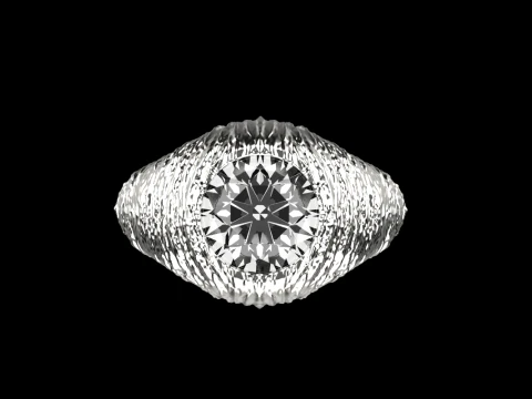 Texture signet ring model 907 3D Print Model