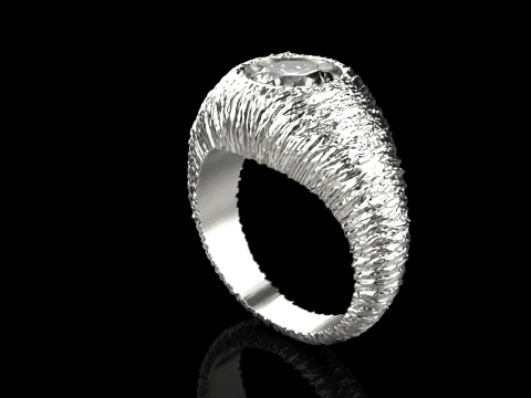 Texture signet ring model 907 3D Print Model