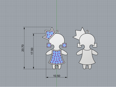 Family pendant girl model 905 3D Print Model