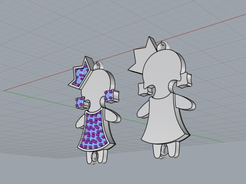Family pendant girl model 905 3D Print Model