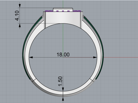 Cushion form ring mdel 904 3D printmodel