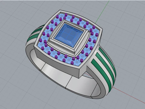 Cushion form ring mdel 904 3D Print Model