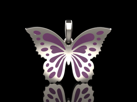 Enamel butterfly pendant model 903 3D printmodel
