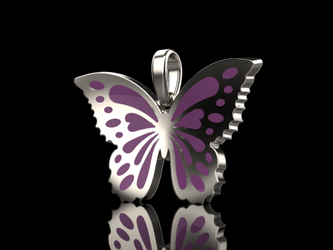 Enamel butterfly pendant model 903 Modelo de Impressão 3D