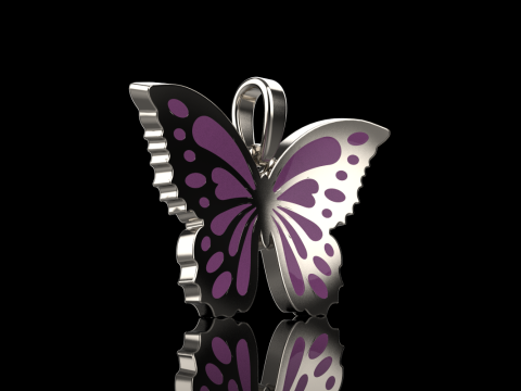Enamel butterfly pendant model 903 Modelo de Impressão 3D