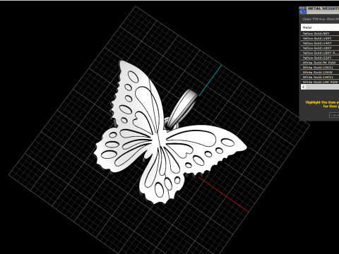 Enamel butterfly pendant model 903 Modelo de Impressão 3D