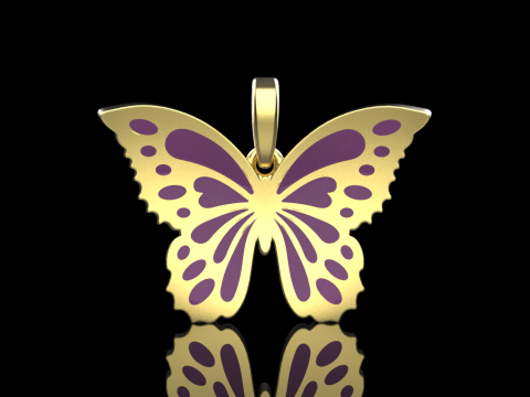 Enamel butterfly pendant model 903 Modelo de Impressão 3D