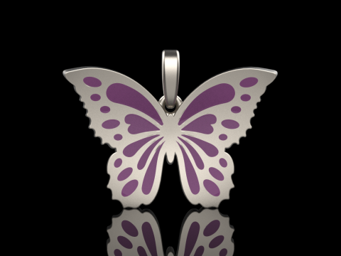 Enamel butterfly pendant model 903 Modelo de Impressão 3D