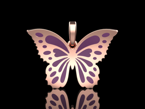 Enamel butterfly pendant model 903 Modelo de Impressão 3D