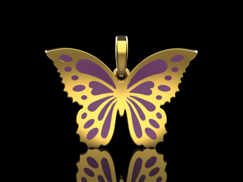 Enamel butterfly pendant model 903 Modelo de Impressão 3D