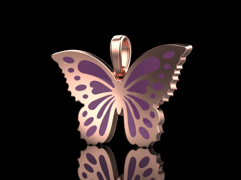 Enamel butterfly pendant model 903 Modelo de Impressão 3D