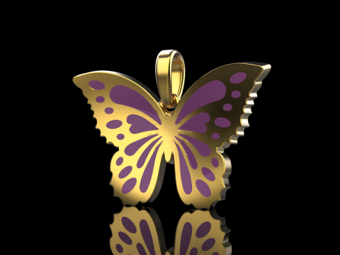 Enamel butterfly pendant model 903 Modelo de Impressão 3D