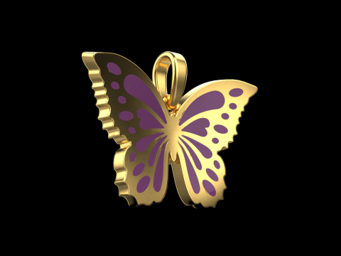 Enamel butterfly pendant model 903 Modelo de Impressão 3D