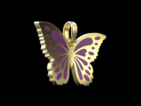 Enamel butterfly pendant model 903 Modelo de Impressão 3D