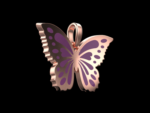 Enamel butterfly pendant model 903 Modelo de Impressão 3D