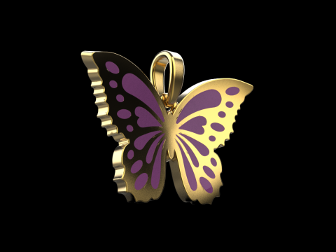 Enamel butterfly pendant model 903 Modelo de Impressão 3D