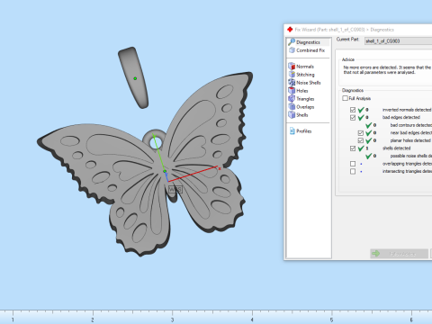 Enamel butterfly pendant model 903 Modelo de Impressão 3D