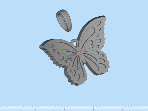Enamel butterfly pendant model 903 Modelo de Impressão 3D