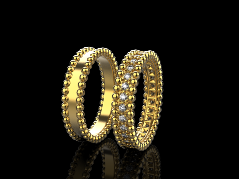Wedding rings model 902 3Dプリントモデル