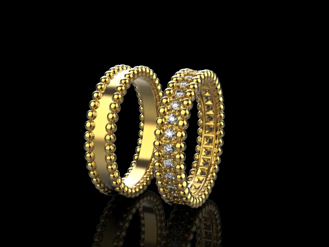 Wedding rings model 902 3D Print Model