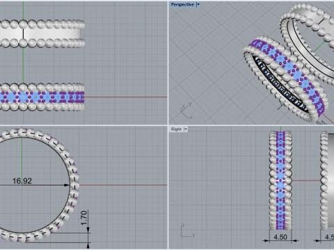 Wedding rings model 902 3D Print Model