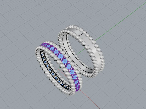 Wedding rings model 902 3D Print Model
