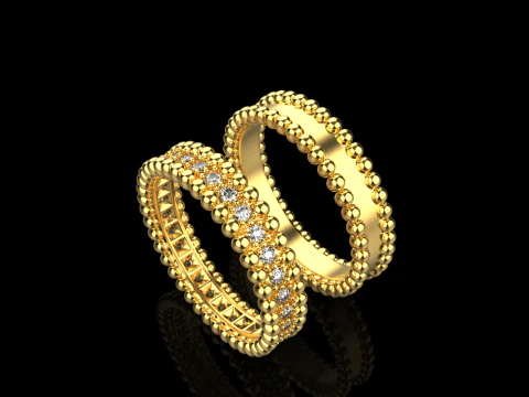 Wedding rings model 902 3D Print Model