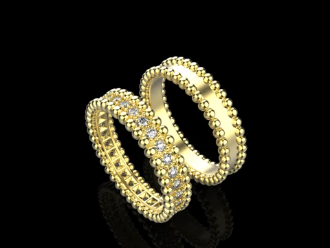 Wedding rings model 902 3D Print Model