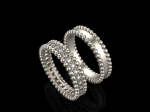 Wedding rings model 902 3D Print Model
