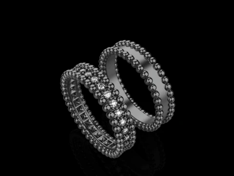 Wedding rings model 902 3D Print Model