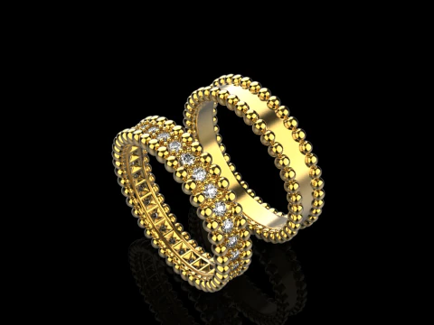 Wedding rings model 902 3D Print Model