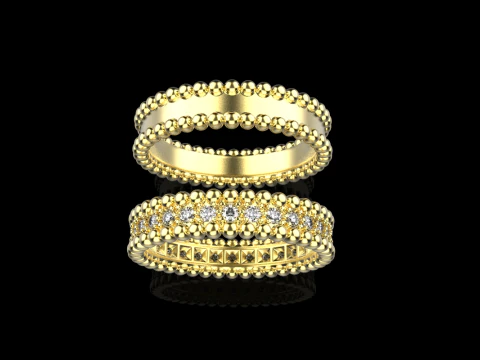 Wedding rings model 902 3D Print Model