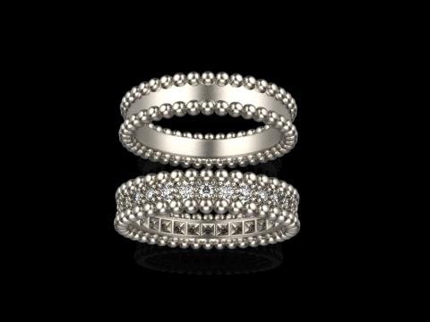Wedding rings model 902 3D Print Model