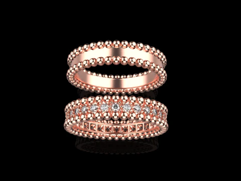 Wedding rings model 902 3D Print Model