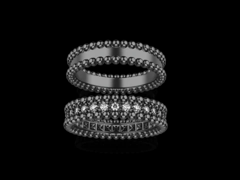 Wedding rings model 902 3D Print Model