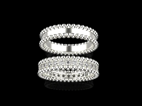 Wedding rings model 902 3D Print Model
