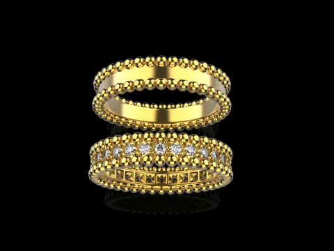 Wedding rings model 902 3D Print Model