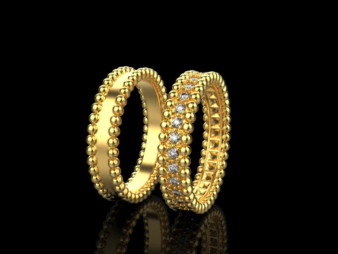 Wedding rings model 902 3D Print Model