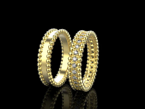 Wedding rings model 902 3D Print Model