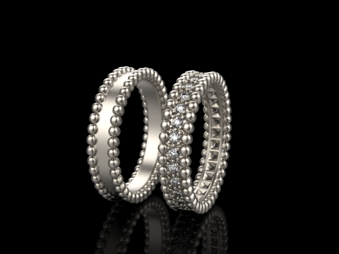 Wedding rings model 902 3Dプリントモデル