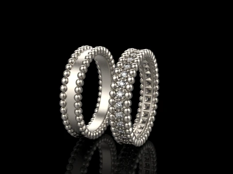 Wedding rings model 902 3D Print Model