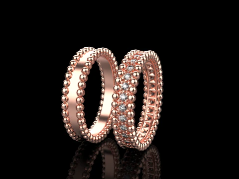 Wedding rings model 902 3D Print Model