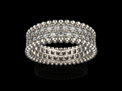 Wedding ring model 901 3D Baskı Modeli