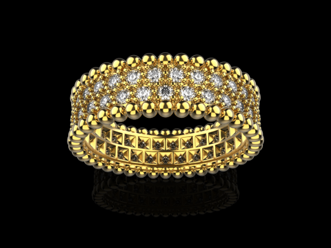 Wedding ring model 901 3D Baskı Modeli
