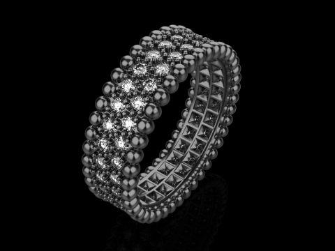 Wedding ring model 901 3D Baskı Modeli