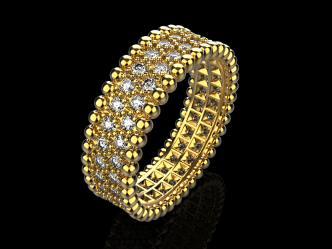 Wedding ring model 901 3D Baskı Modeli