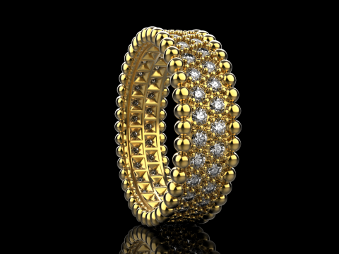 Wedding ring model 901 3D Baskı Modeli