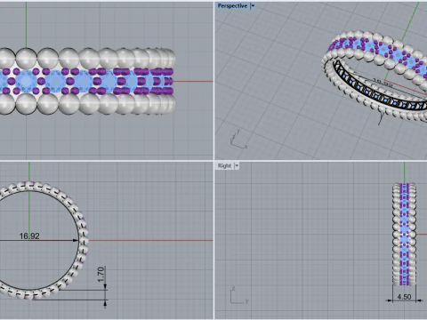 Wedding rings model 900 3D Print Model