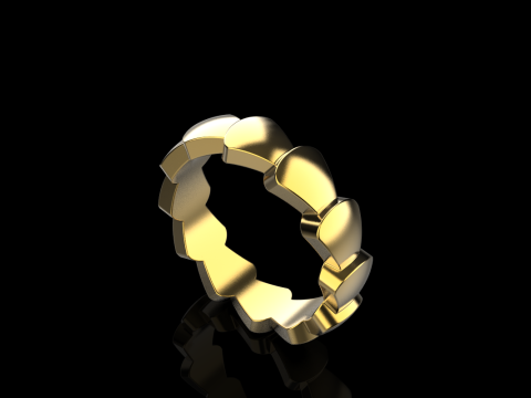 Wedding ring model 898 3Dプリントモデル